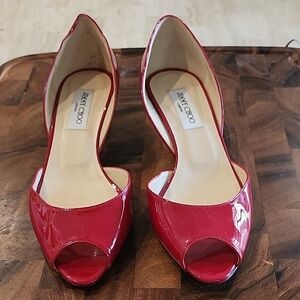 Jimmy Choo Red Patent Leather Heels